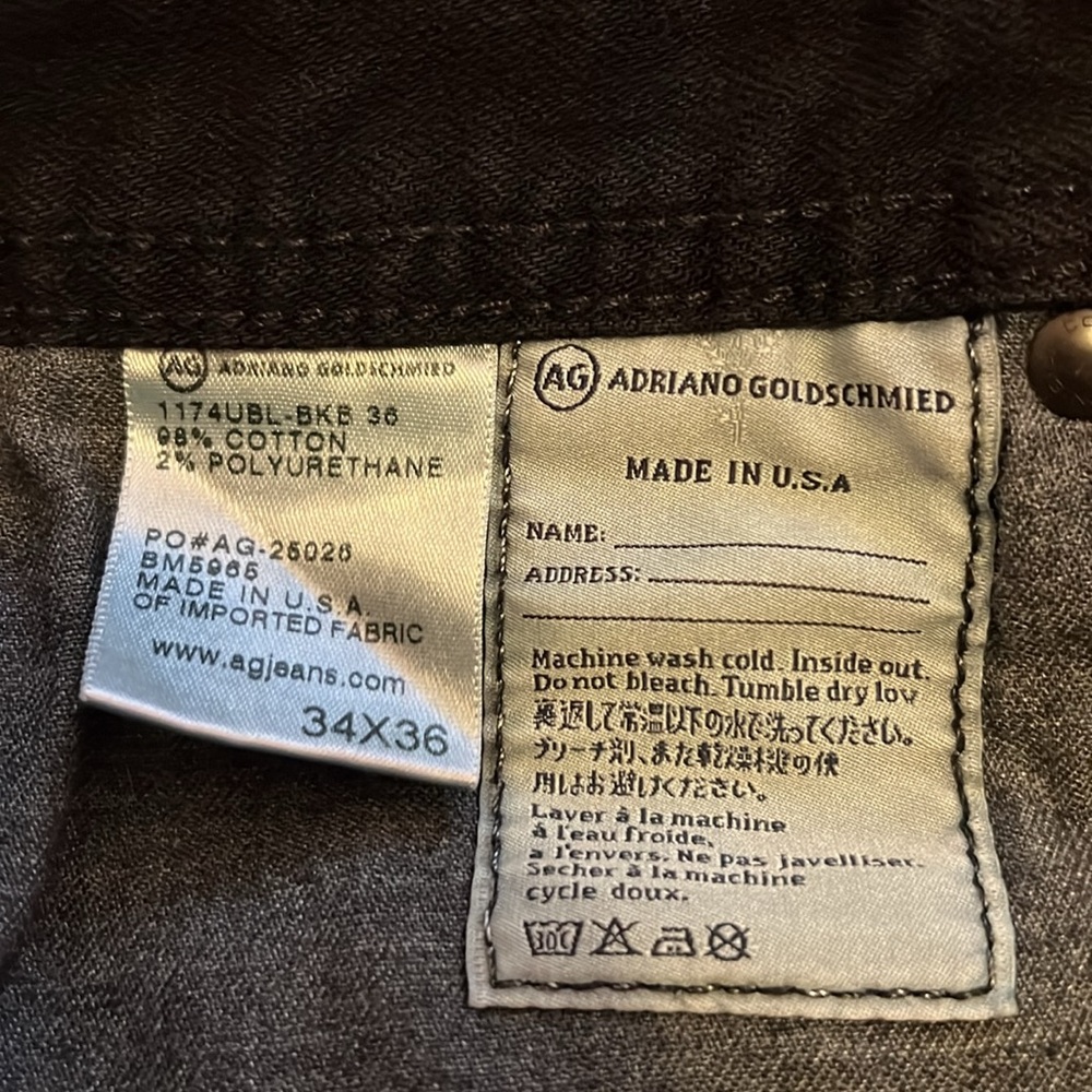 AG GRADUATE TAILORED LEG BLACK JEANS - Picture 14 of 16